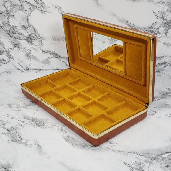 Travel Jewelry Box Compact Vintage - Picture 2 of 9